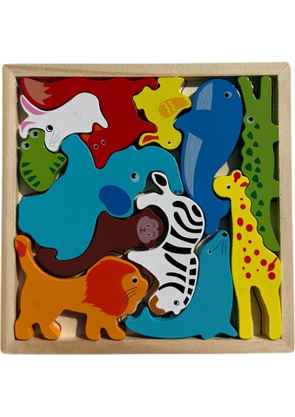 toys Ahşap Hayvanlar Puzzle