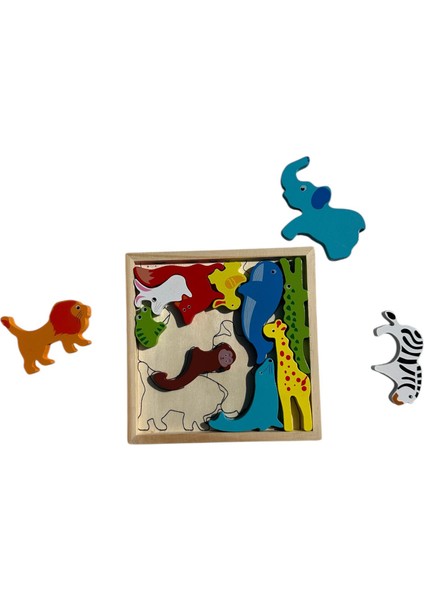 toys Ahşap Hayvanlar Puzzle