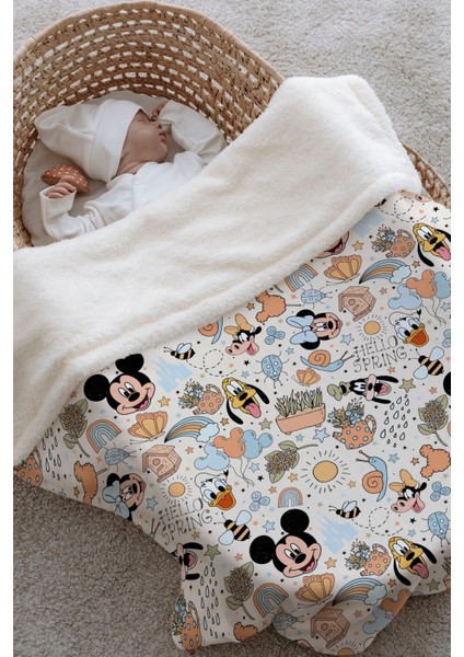 Peluş Çift Yüz Battaniye - Minik Fare ve Tüm Dostları Pattern fiyatları