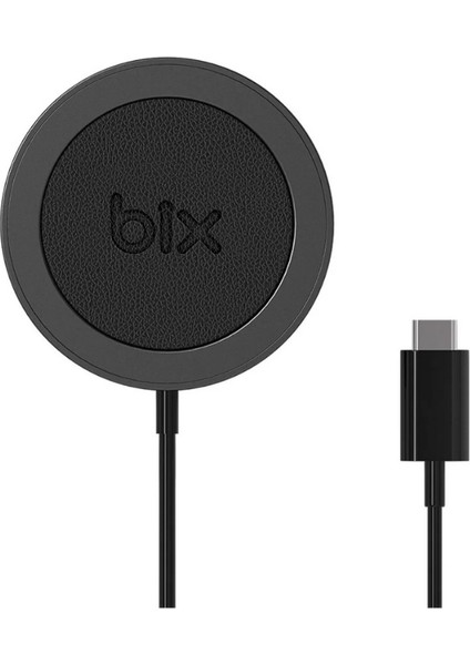 BXMG15 15W Manyetik Kablosuz Şarj Cihazı Siyah iPhone 12/13/14/15 Serisi ile uyumlu