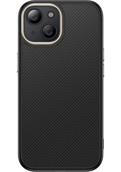 Apple iPhone 14 Kılıf M-Safe Şarj Özellikli Karbon Fiber Görünümlü Zore Antina Kapak