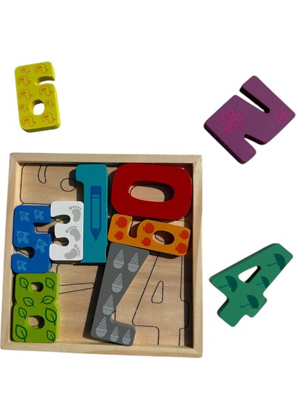 toys Ahşap Rakamlar Yapboz