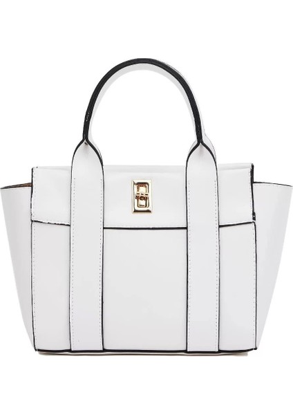 Kadın Mini Tote Vegan Deri El Çantası Gold Toka Günlük ve Iş Trend Tasarım Modern Stil Mükemmel Uyum