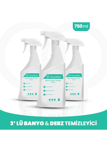 3'lü Banyo ve Derz Temizleyici Set
