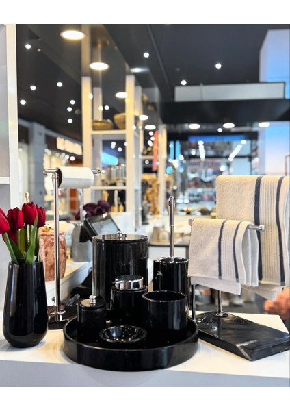 10 Parça Ithal Siyah Mermer Banyo Seti (Sınırlı Sayıda Stok) modelleri