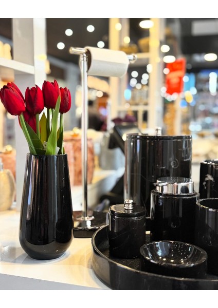 10 Parça Ithal Siyah Mermer Banyo Seti (Sınırlı Sayıda Stok) fırsatları