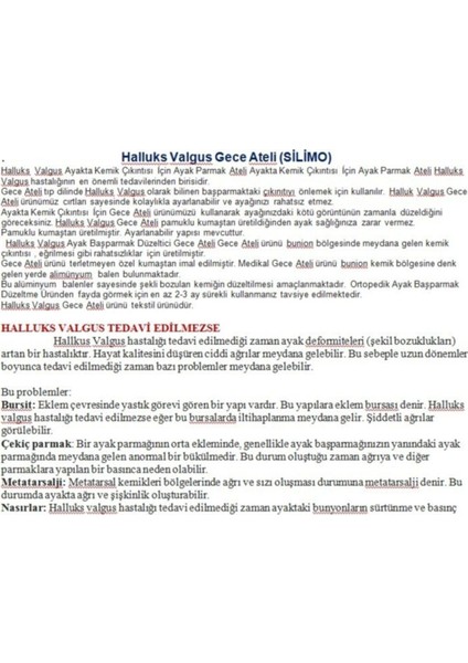 Gece Ateli ve Bunton Seti, Ayak Sağlığı için Konforlu ve Güvenli Çözüm