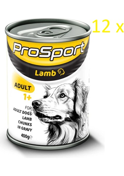 Prosport Kuzulu Yetişkin Köpek Konservesi 400 gr 12 Adet