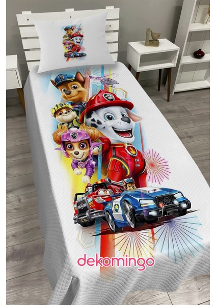 Beyaz Zemin Paw Patrol Bebek ve Çocuk Odası Pike Takımı