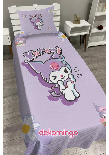 Çiçekli Lila Kuromi Bebek ve Çocuk Odası Pike Takımı fiyatları