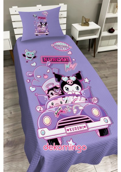 Arabalı Kuromi Lila Bebek ve Çocuk Odası Pike Takımı fiyatları