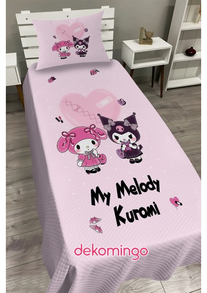 Kalpli Kuromi My Melody Bebek ve Çocuk Odası Pike Takımı