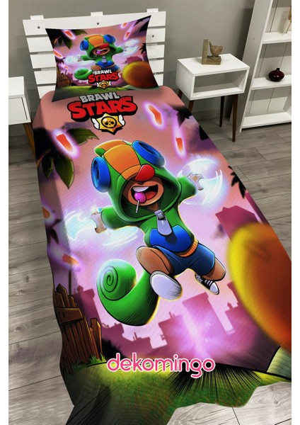 Leon Brawl Stars Bebek ve Çocuk Odası Pike Takımı