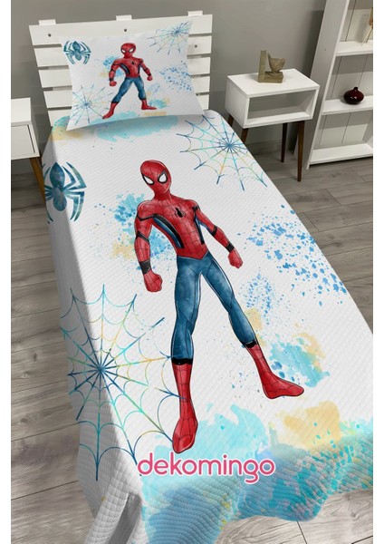 Brush Spiderman Bebek ve Çocuk Baza Pike Takımı ve Yastık Kılıfı ( Tek Kişilik )