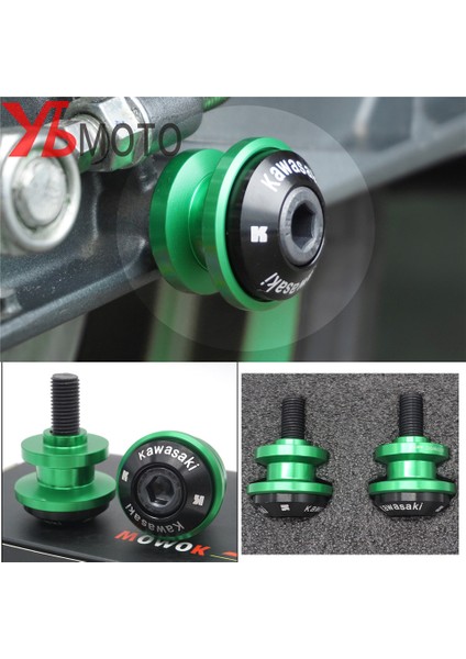 KIRMIZI-10MM Tarzı Kawasakı Logo ER6N Z750 Z750R Z250 Nınja ER6F Vulcans C Salıncağa Takozları Stand Vida Kaydırıcı - (Yurt Dışından) fiyatları