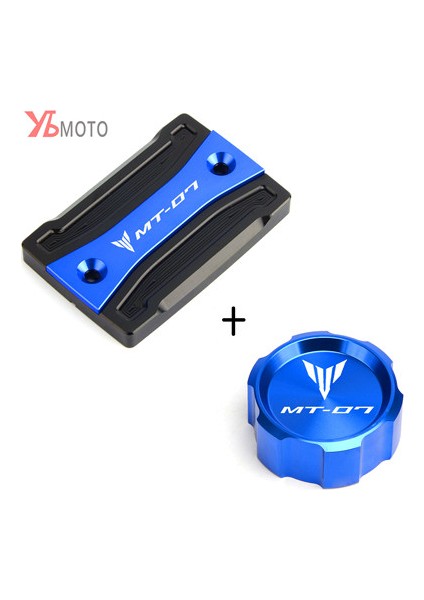 Ön ve Arka Mavi Stil Yamaha Mt-07 mt 07 MT07 Fzotorcycle C Ön ve Arka Fren Sıvı Silindir Ana Deposu Kapağı Kapak (Yurt Dışından)