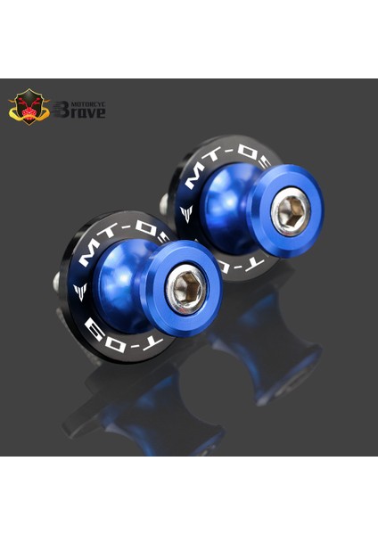 Mavi Stil M6 Motosiklet Aksesuarları C Alüminyum Salıncak Kollu Kaydırıcı Stand Vidası Yamaha Mt-09 MT09 mt 09 Tracer Için (Yurt Dışından)