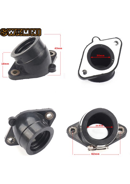 Yeni Motosiklet Offroad Yarış Karbüratörü Kauçuk Eğimli Adaptör Inlet Emme Borusu Mıkunı VM24 OKO28 KOSO30 Için (Yurt Dışından)