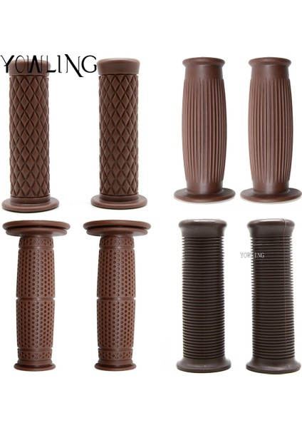 F Siyah 25MM 28MM Stili Motosiklet Bisiklet Için Retro Kauçuk Klasik Direksiyon Kola Şişe Tutacak Truimph CG125 CB400 Cafe Özel - (Yurt Dışından) fiyatları