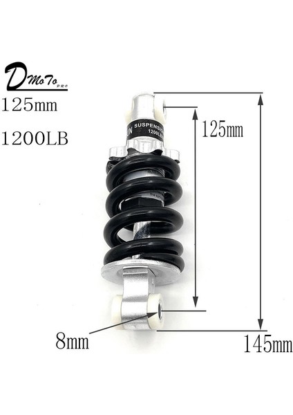 125 mm (1200LB) Stili Üst Minimoto Atv Elektrikli Scooter Mini Cep Bisikleti Için Arka Süspansiyon Şoku (Yurt Dışından)