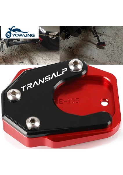 Mavi Siyah Stil Honda Xlv Transalp XL600V XL650V XL700V C Yan Stand Ayak Kickstand Büyütme Uzatma Destek Plakası Pedalına Pad - (Yurt Dışından) modelleri