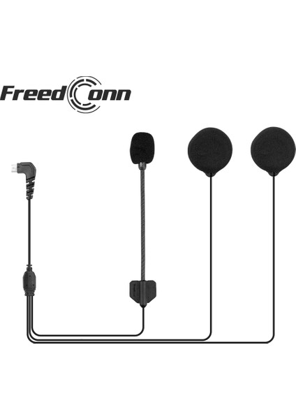 Sert Kulaklık Freedco R1 & R1-Plus Fullopen Face Kask Interkomu Için Hardsoft Kablo Kulaklık ve Mikrofon (Yurt Dışından)
