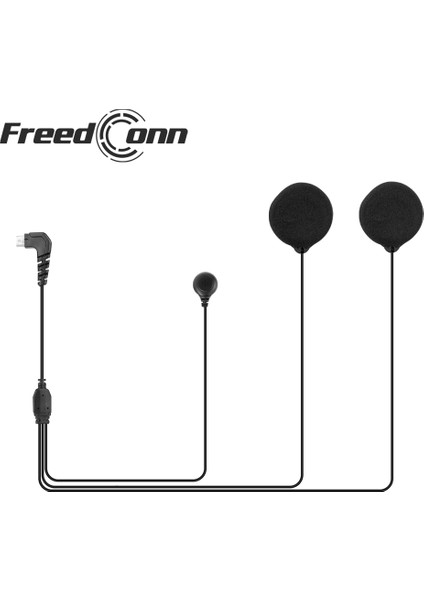 Sert Kulaklık Freedco R1 & R1-Plus Fullopen Face Kask Interkomu Için Hardsoft Kablo Kulaklık ve Mikrofon (Yurt Dışından)