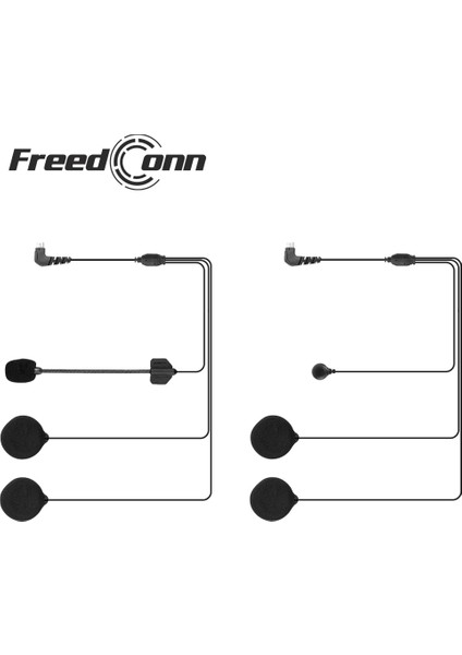 Sert Kulaklık Freedco R1 & R1-Plus Fullopen Face Kask Interkomu Için Hardsoft Kablo Kulaklık ve Mikrofon (Yurt Dışından)