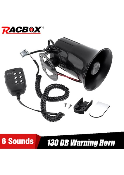 Altı Tonlu Motosiklet Araba Yüksek Sesli Hava Kornası Db Hoparlör Megafon Alarm Siren Ses Evrensel Motorlu Araç Kamyon Deniz Botu Için (Yurt Dışından)