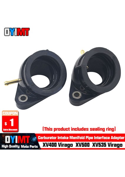 Yamaha XV400 Xv 400 Virago Xv Xv XV500 Xv 500 Için Karbüratör Emme Manifold Boru Arayüz Adaptörü (Yurt Dışından)