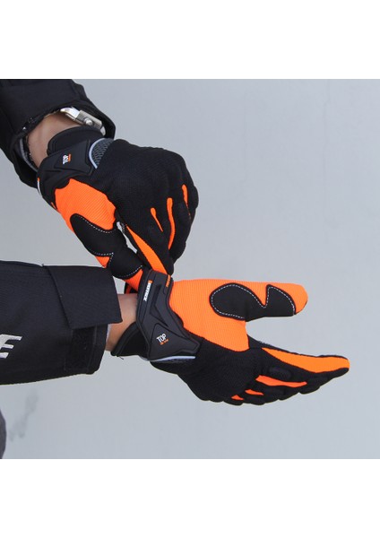 SU01-TURUNCU Eldiven Stili L Beden Motosiklet Eldiveni Dört Mevsim Nefes Alabilen Guantes Moto Koruyucu Anti-Düşme Erkek Eldivenleri Sürme Eldiveni Motosiklet Aksesuarları (Yurt Dışından) indirimleri
