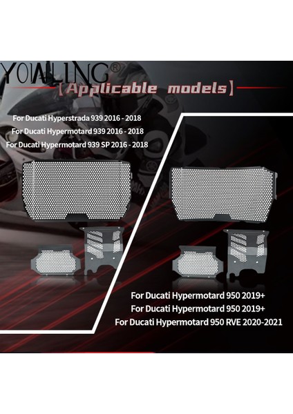Fildişi Tarzı Ducati Hypermotard Sp Hyperstrada 939 Motor Korumalı Radyatör Koruyucu Izgara Kapak - Motor Koruma Kalkanı - E-Ticaret (Yurt Dışından) fırsatları