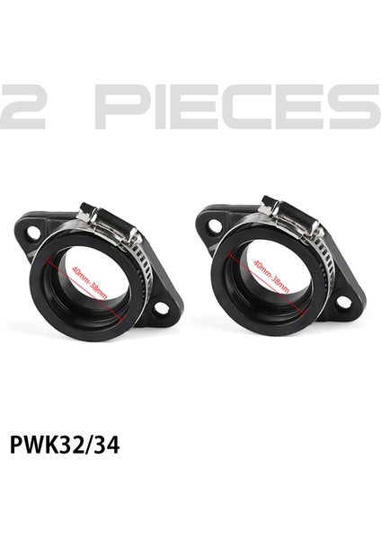 Pwk 32-34MM Stili Için 2 Adet Pwk Karbüratör Motorlu Utv Atv Uaz Için Motosiklet Karbüratör Adaptörü Giriş Emme Borusu Kauçuk Mat - (Yurt Dışından)