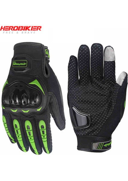 Mcs-17-Yeşil Stil M Beden Nefes Alabilen Motosiklet Eldivenleri Moto Tam Parmak Eldiven Koruma ile Yaz Sürüş Yarış Aksesuarları Su Geçirmez Nem Çeken (Yurt Dışından)