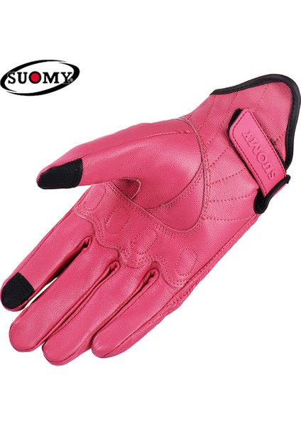 SU33 Kırmızı Stil Xl Beden Suomy Retro Deri Kadın Motosiklet Eldiveni Pembe Elektrikli Bisiklet Guantes Moto Luvas Da Motocicleta Bike Cycling Eldiven (Yurt Dışından) fırsatları
