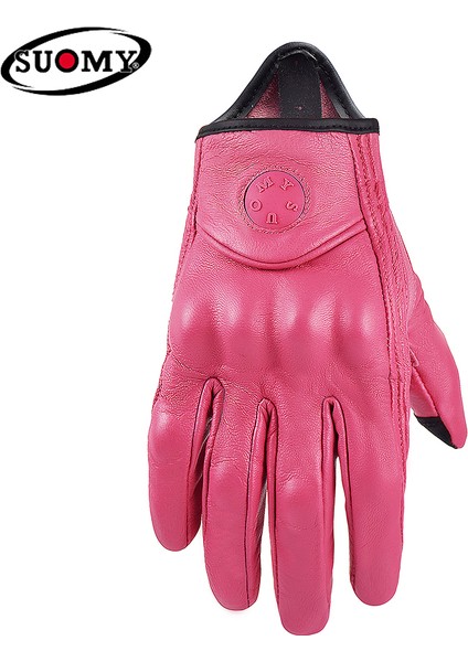 SU33 Kırmızı Stil Xl Beden Suomy Retro Deri Kadın Motosiklet Eldiveni Pembe Elektrikli Bisiklet Guantes Moto Luvas Da Motocicleta Bike Cycling Eldiven (Yurt Dışından) indirimleri