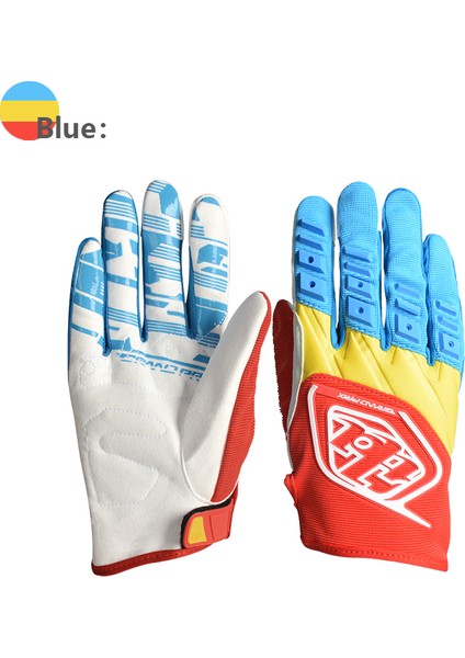 Mavi Stil L Beden Motosiklet Eldiveni Dokunmatik Ekran Nefes Alabilir Yazlık Güçlü Motor Yarışı Bisiklet Koruyucu Eldivenler Guantes Moto Yaz (Yurt Dışından)