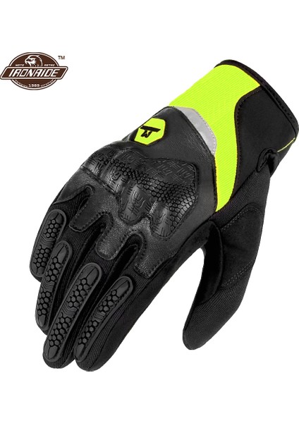 M30 Yeşil Eldiven Stili M Beden Karbon Fiber Motosiklet Eldiveni Tam Parmak Moto Motokros Eldiven Dokunmatik Ekran Guantes Moto Nefes Alabilen Motosiklet Eldiveni (Yurt Dışından)