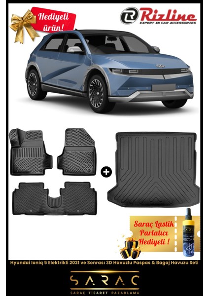 Hyundai Ioniq 5 Elektrikli 2021 ve Sonrası Havuzlu Paspas & Bagaj Havuzu Seti+Hediyeli! fiyatları