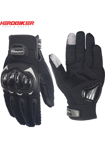 Mcs-17-Siyah Stil L Beden Nefes Alabilen Motosiklet Eldivenleri Moto Tam Parmak Eldiven Koruma ile Yaz Sürüş Yarış Aksesuarları Su Geçirmez Nem Çeken (Yurt Dışından)