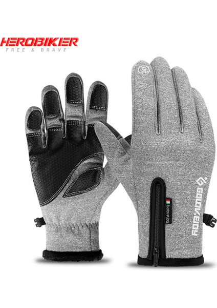 DB35-GRI Stili Xxl Nefes Alabilen Motosiklet Eldivenleri Moto Tam Parmak Eldiven Koruma ile Yaz Sürüş Yarış Aksesuarları Su Geçirmez Nem Çeken (Yurt Dışından)