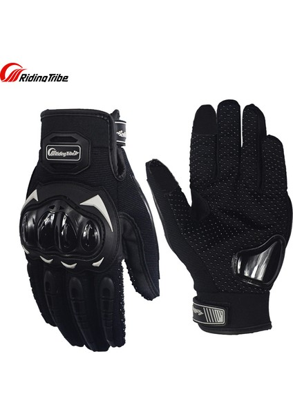 Siyah Stil Xl Beden Motosiklet Tam Parmak Dokunmatik Ekran Eldiven Yarış Motor Bisiklet Nefes Alabilir File Kumaş Bisiklet Moto Luvas Guantes (Yurt Dışından)