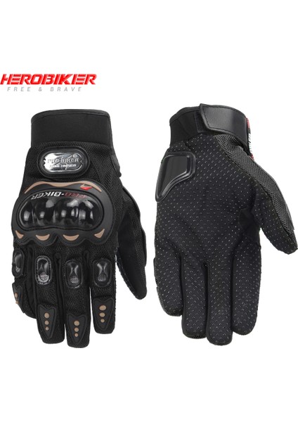 MCS-01C-SIYAH Stil M Beden Nefes Alabilen Motosiklet Eldivenleri Moto Tam Parmak Eldiven Koruma ile Yaz Sürüş Yarış Aksesuarları Su Geçirmez Nem Çeken (Yurt Dışından)