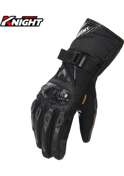 Wp-02 Siyah Stil Xl Beden Kış Motosiklet Eldiveni Su Geçirmez Guantes Moto Dokunmatik Ekran Motosiklet Eldiveni Sıcak Tutma Kış Tam Parmak Eldiven Kaymaz (Yurt Dışından)