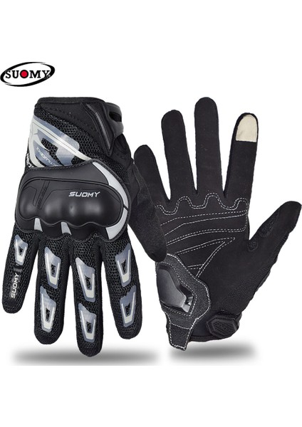 Gri SU11 Tarzı Xxl Suomy Motosiklet Eldivenleri Yaz Nefes Alabilir Yarış Luva Motoqueiro Guantes Motocicleta Bisiklet Eldivenleri Atv Sürücü Koruyucu Eldivenler (Yurt Dışından)