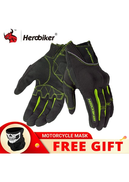B1 Yeşil Stil Xxl Herobıker Motosiklet Eldiveni Yazlık Nefes Alabilir Guantes Moto Dokunmatik Ekran Motokros Off-Road Eldiveni Motor Bisiklet Sürme Eldiveni (Yurt Dışından)