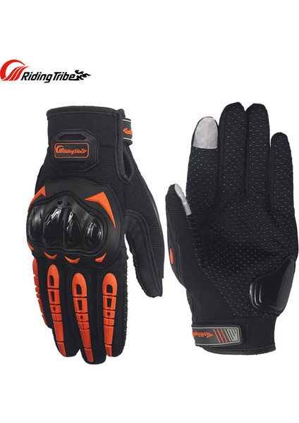 Turuncu Tarzı M Beden Motosiklet Eldiveni Giyilebilir Spor Tam Parmak Eldiven Lvas Moto Koruyucu Ekipmanlar Gant Moto Yarış Eldiveni (Yurt Dışından)