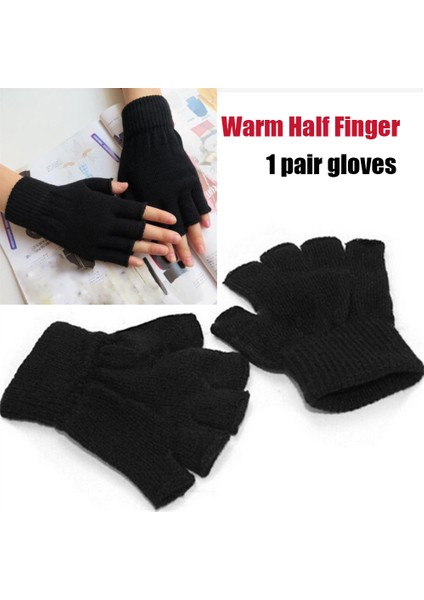 Siyah-Tam Stil 1 Çift Yeni Yenilik Erkek/kadın Siyah Örme Esnek Isıtıcı Yarım Parmak Eldiven Dış Mekan Bisiklet Motosiklet Aksesuarı (Yurt Dışından) fiyatları