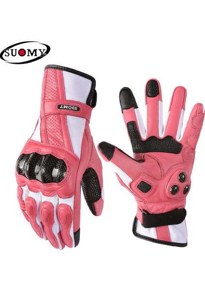 SU11 Yeşil stil XS beden Suomy Kadın Pembe Keçi Derisi Motosiklet Eldiveni Bayan Uzun Parmak Scooter Elektrikli Bisiklet Eldiveni Bisiklet Yarışı Motokros Luvas XS (Yurt Dışından) fiyatları