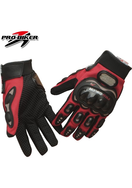 Kırmızı Stil Xxl Pro-Bıker Motosiklet Eldiveni Tam Parmak Motorcross Kir Yarışı Offroad Atv Sürme Scooter Guantes Motocicleta Moto Eldiven MCS01C (Yurt Dışından)